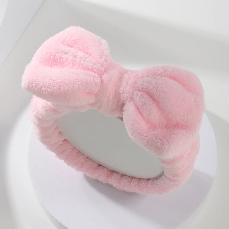 Cleanser Face - Bow Headband Wristband Set Towel Elastic