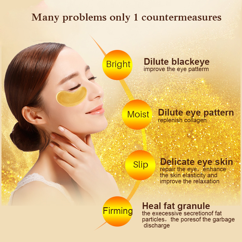 10/20pcs Golden Crystal Collag - Face Mask Skincare review and price